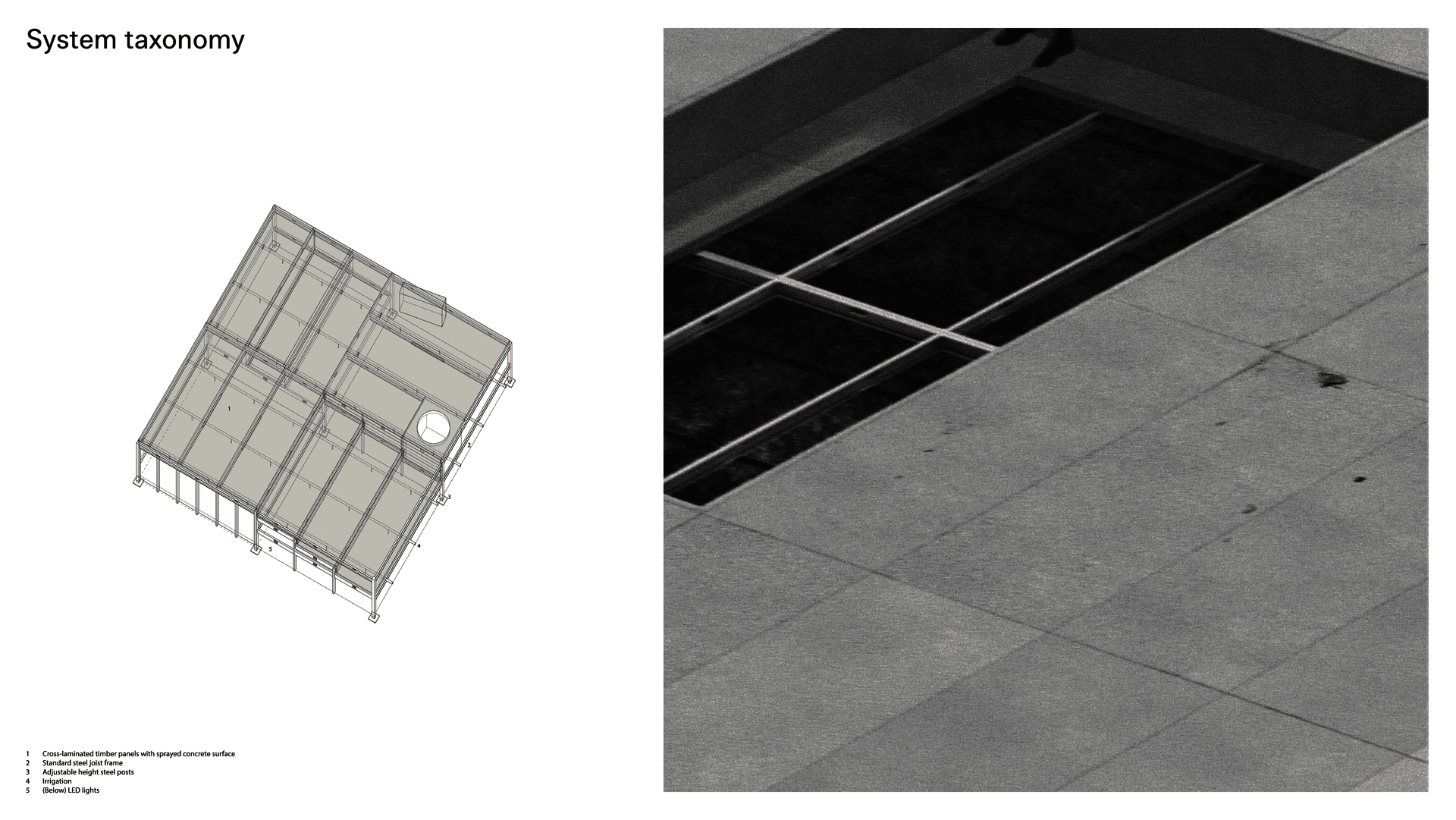 Technical design of the public installation.